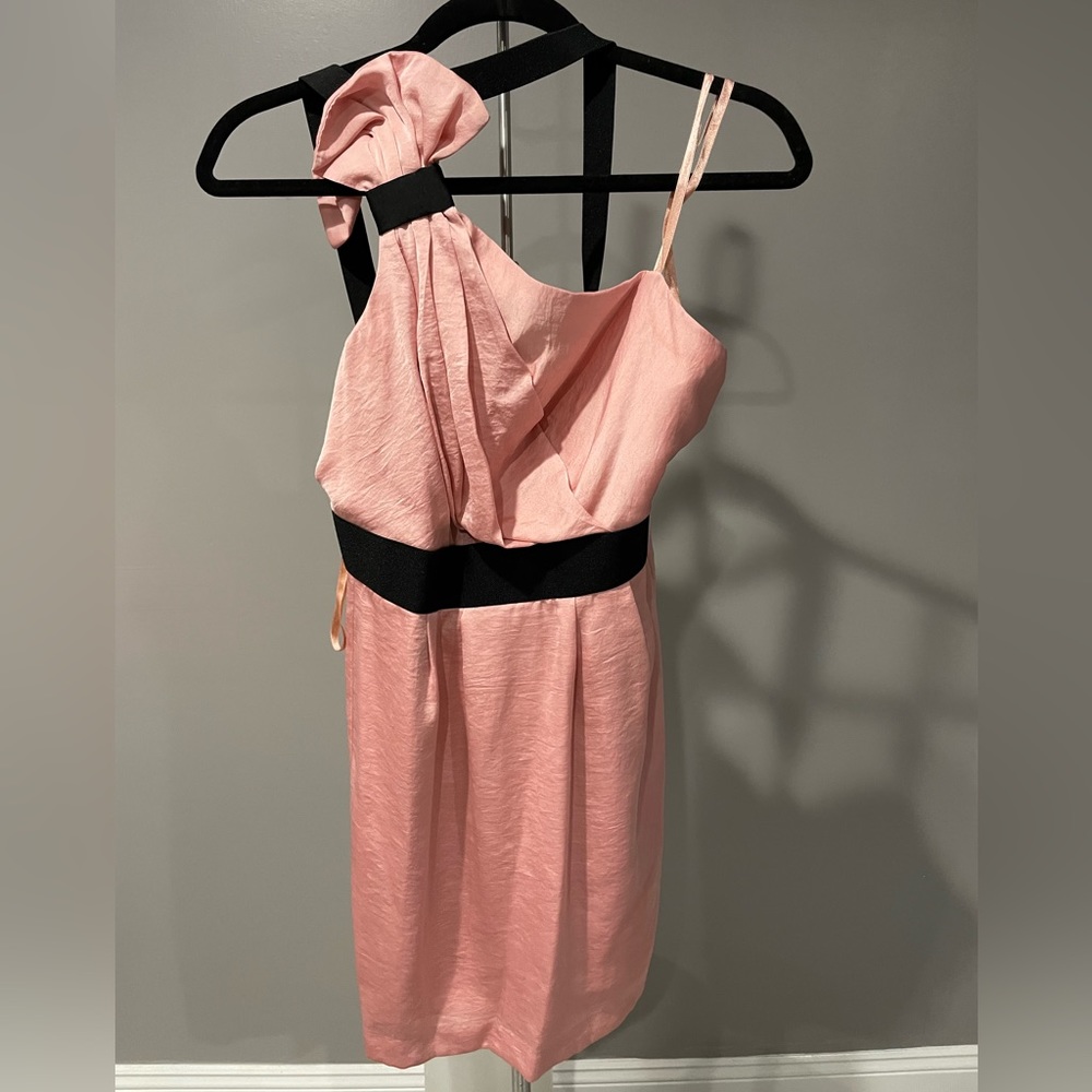 USED! BCBG One Shoulder Dress size 4 in Pink